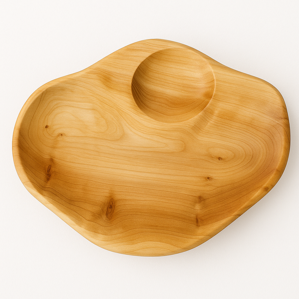 Wooden Bowl for Food, Salad, Sweets or Meals