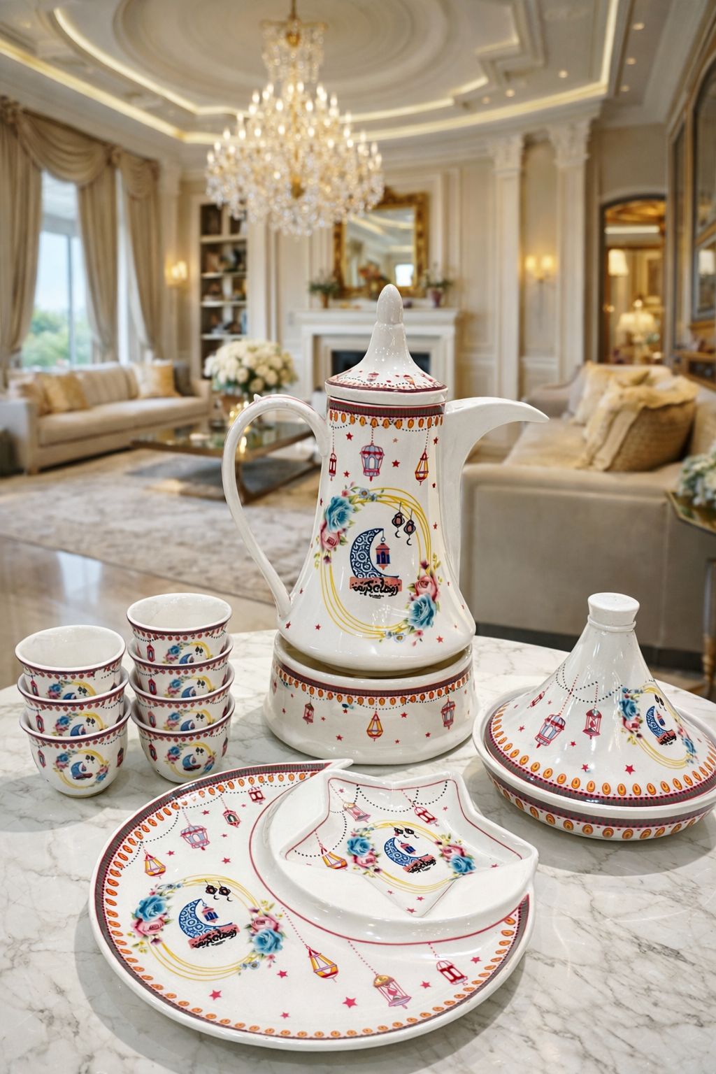 ramadan set sada cup and coffee pot with stand