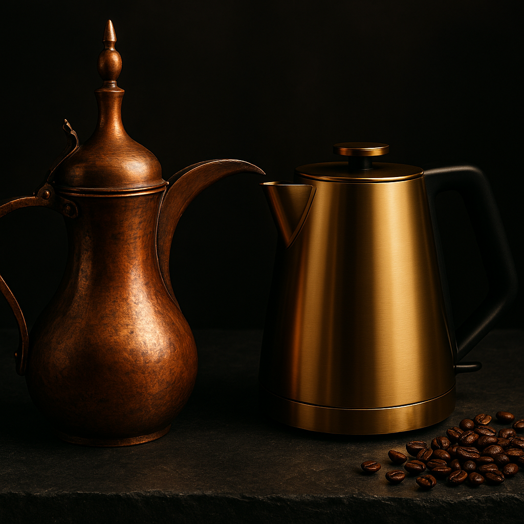 أباريق الشاي والقهوة والماء وقواعدها