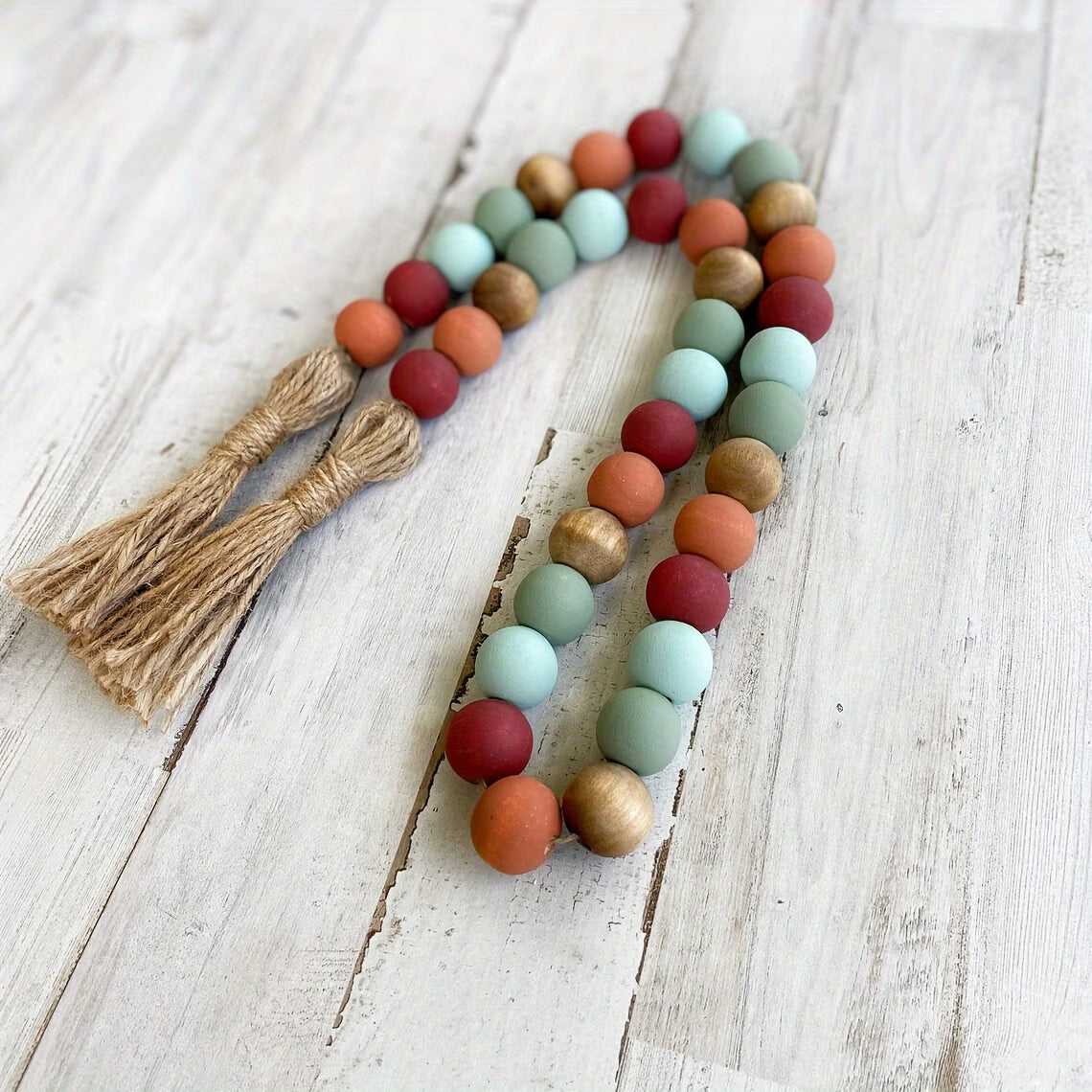 Bohemian Wooden Bead Garland Decor