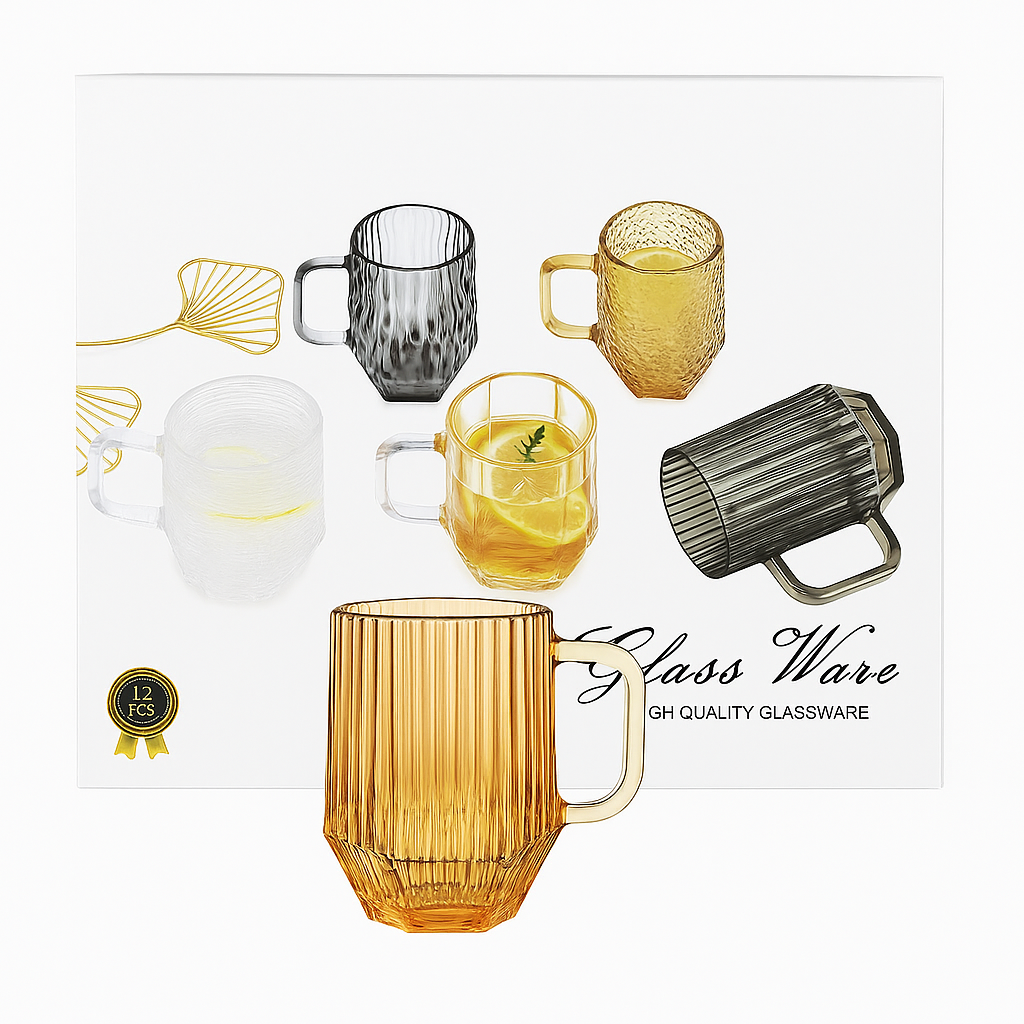 Tea Cups Set - 12 Cups
