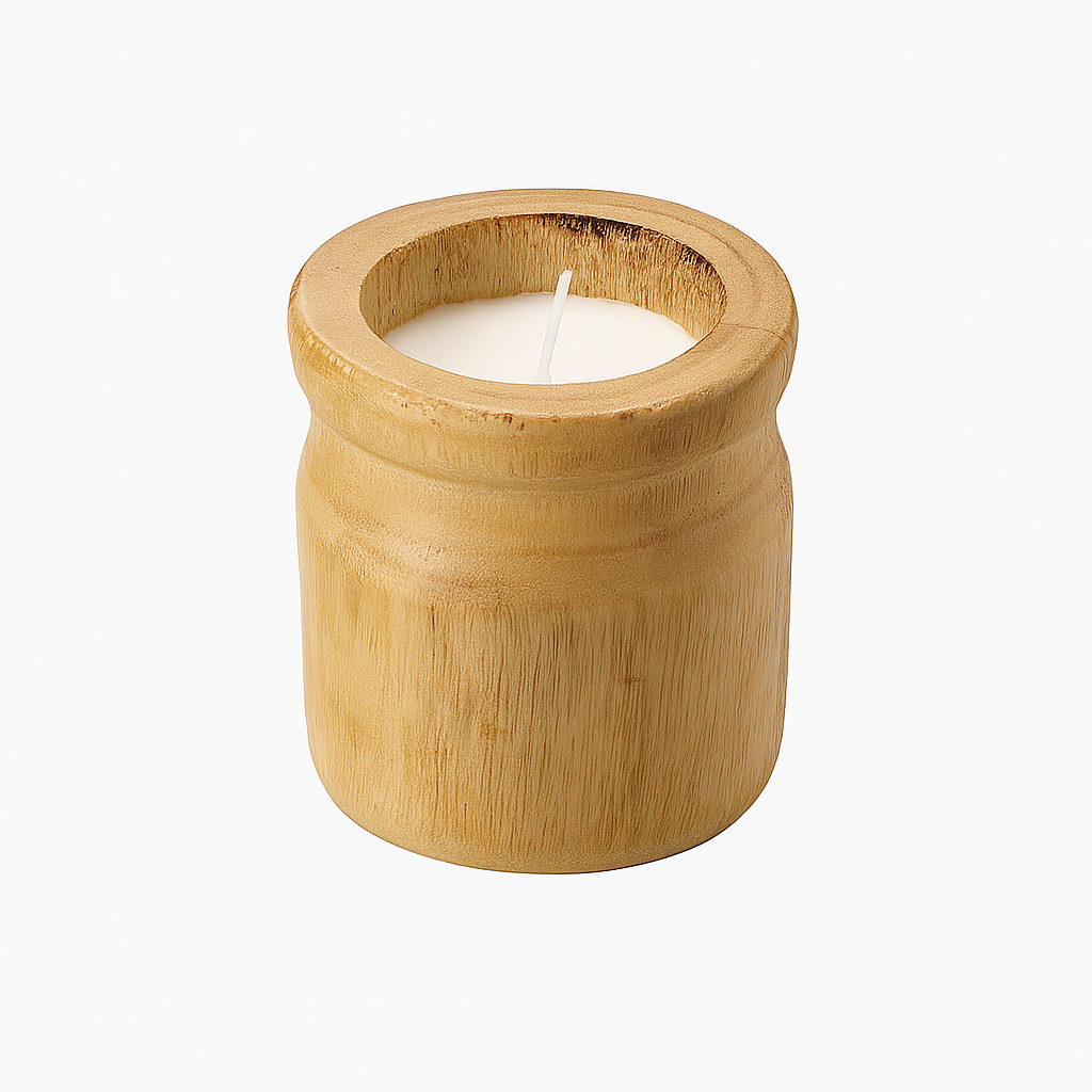 Solid Wood Bowl Aromatherapy Candle- Decor