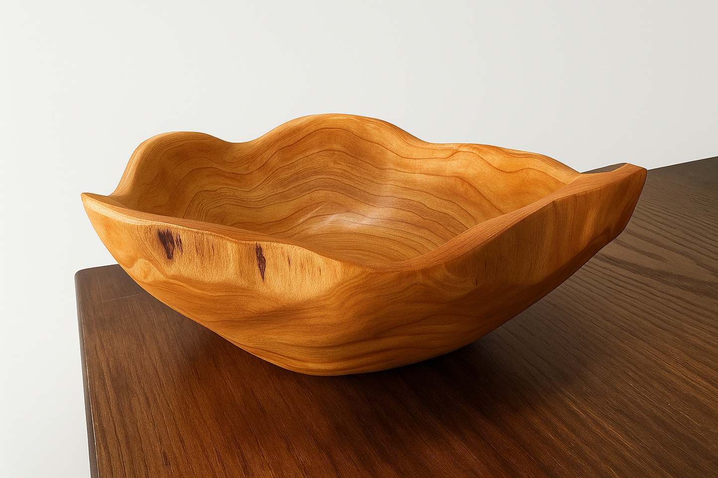 Wooden Bowl for Food, Fruits or Salad