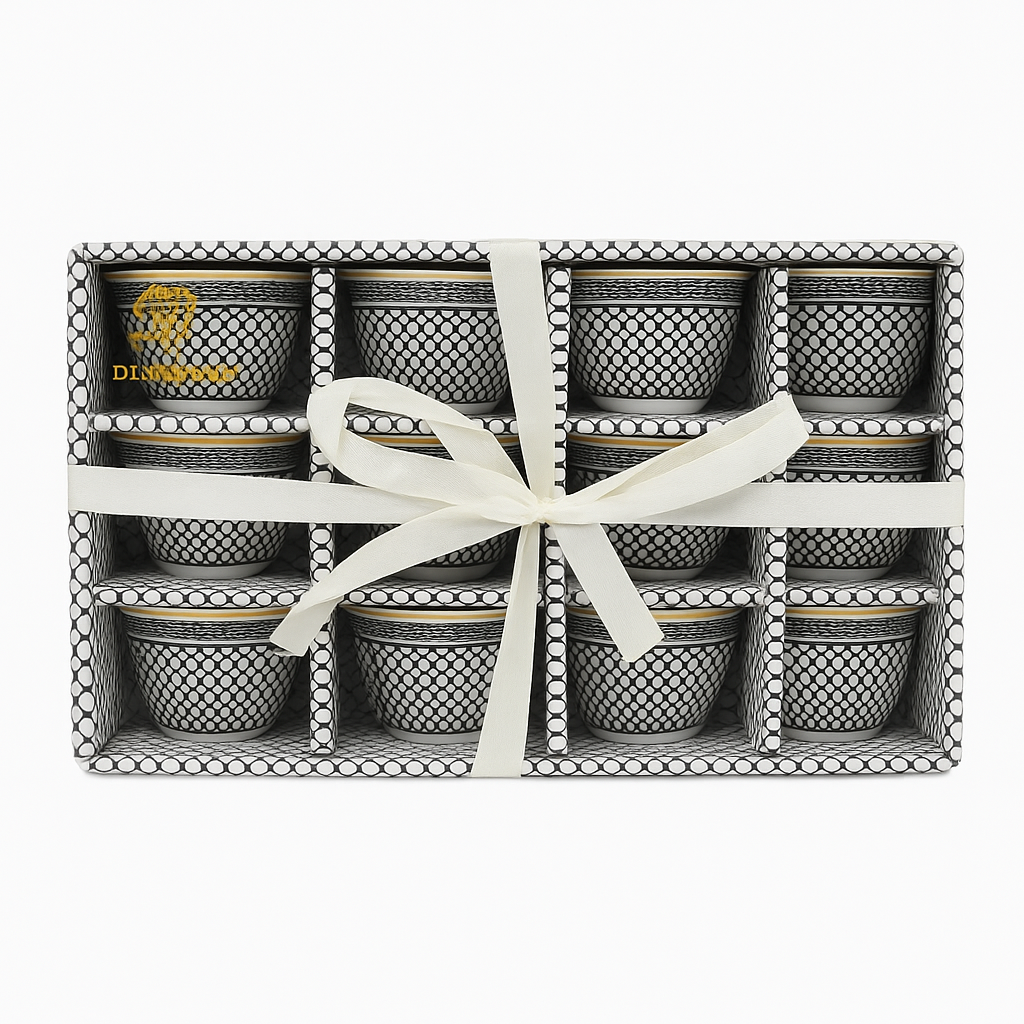 12 Sada coffee Cups- Shmagh & Koffiyeh Design