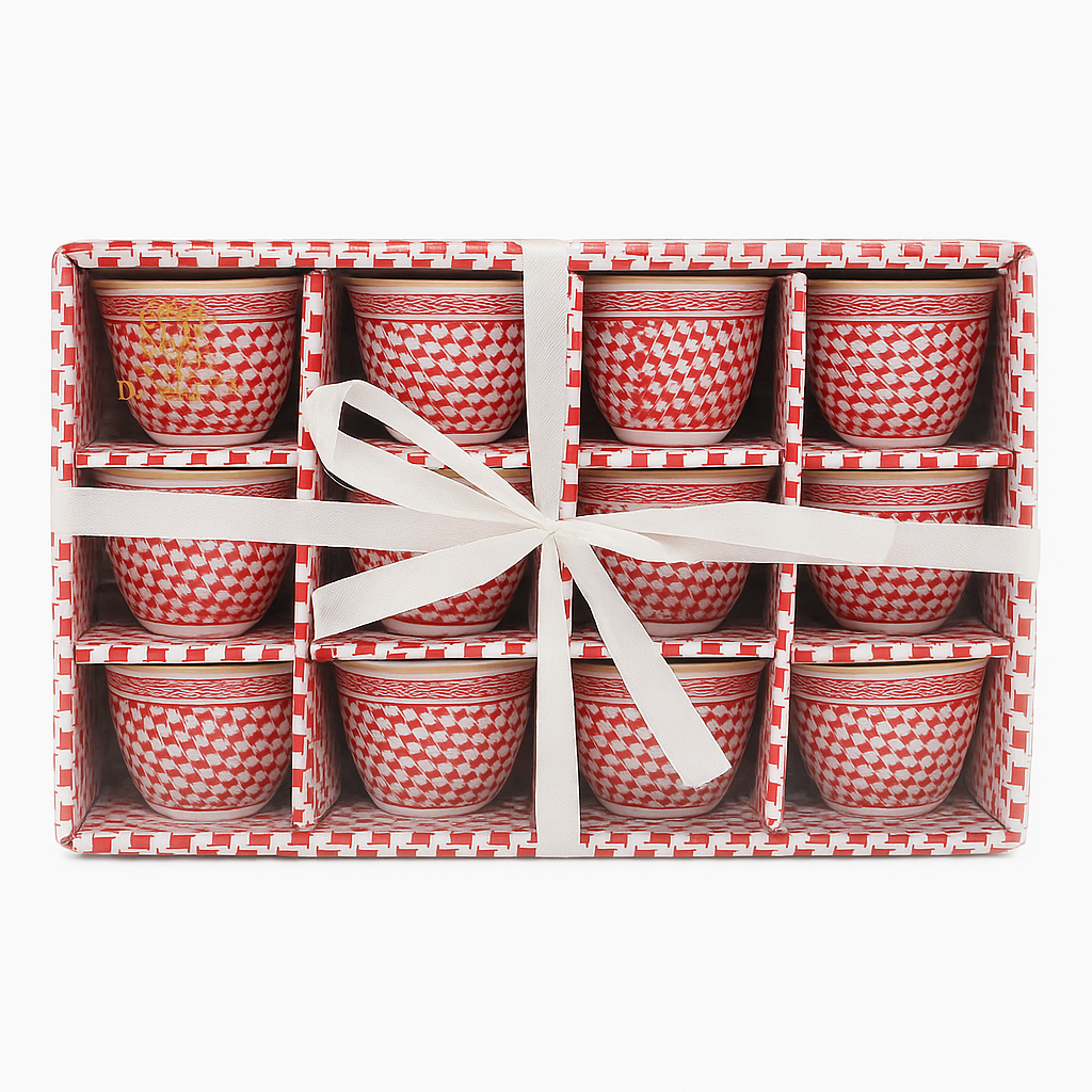 12 Sada coffee Cups- Shmagh & Koffiyeh Design