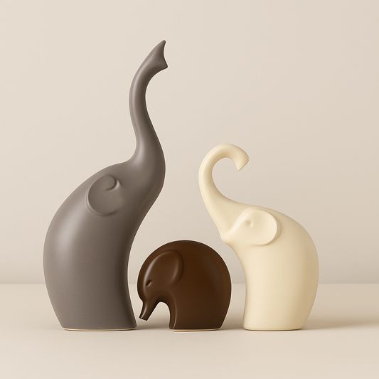 Set of 3 Elephants Decor