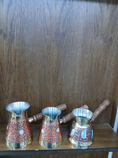 Hand Made Colored Coffee Pot  without Cover-Vintage