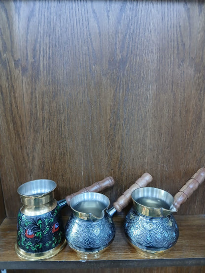 Hand Made Colored Coffee Pot  without Cover-Vintage