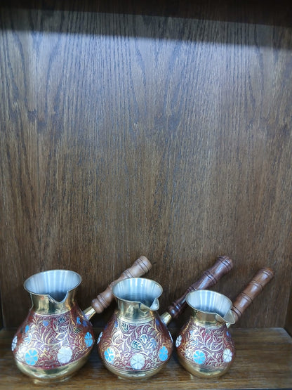 Hand Made Colored Coffee Pot  without Cover-Vintage