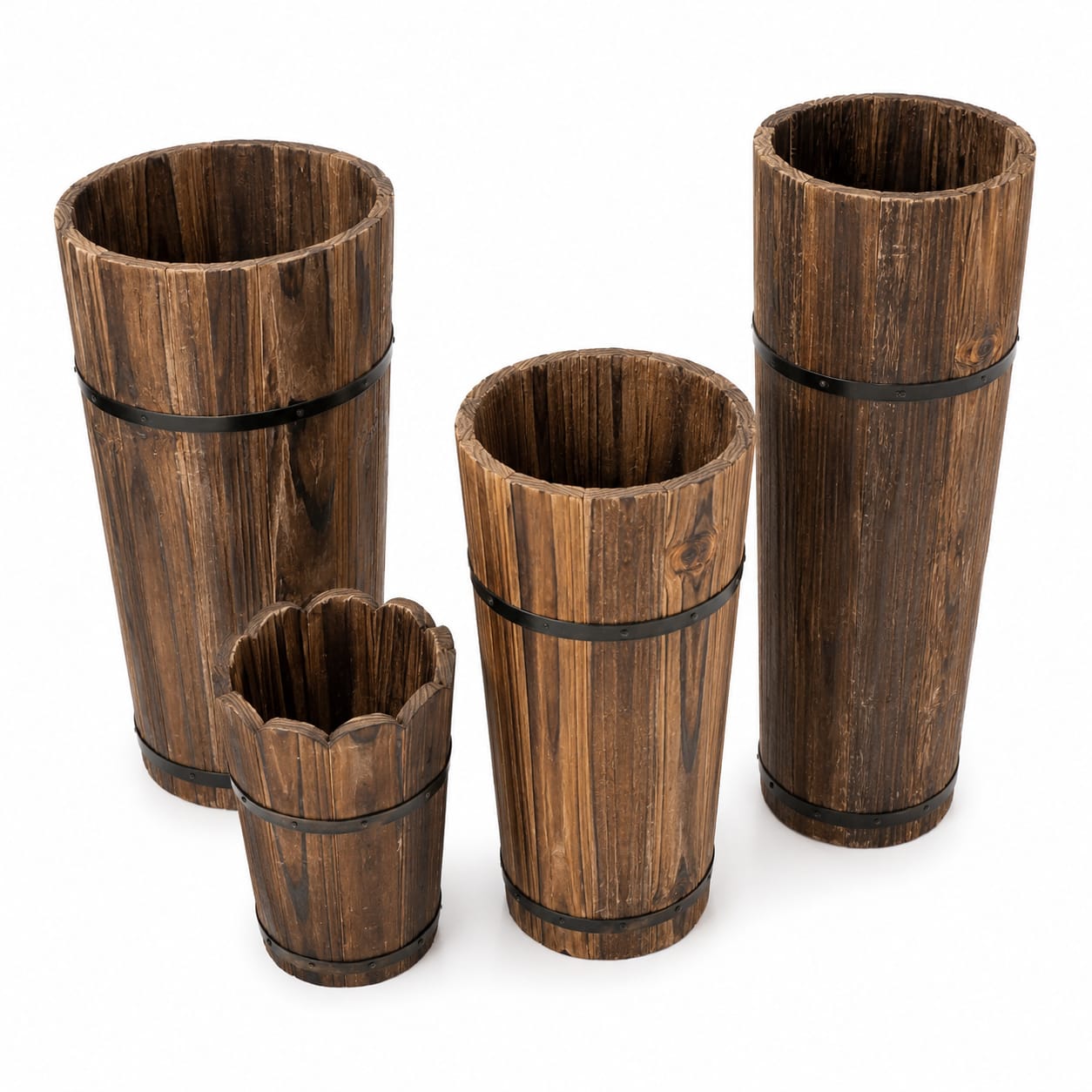 Decorative Wooden Plant Pot