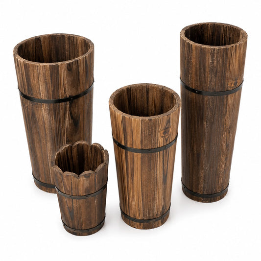 Decorative Wooden Plant Pot
