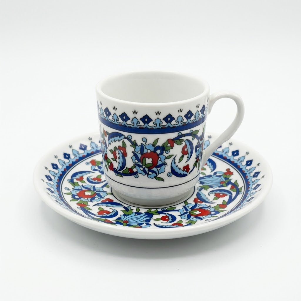 1PC Qishan Coffee Cup with Saucer