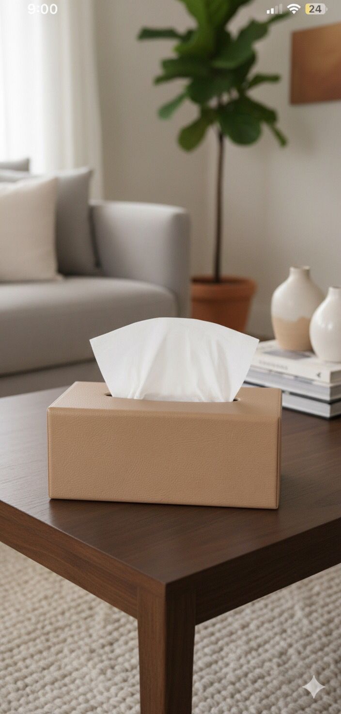 Luxury Leather Tissue Box From Dimlaj